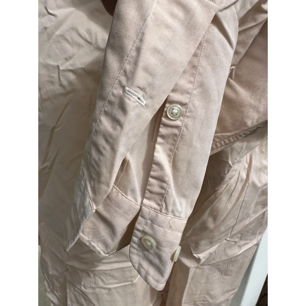 Polo‎ Ralph Lauren Yarmouth cotton Shirt Men 17 32/33 Peach Long Sleeves